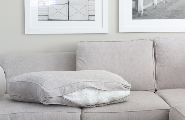 how to clean cushion cover